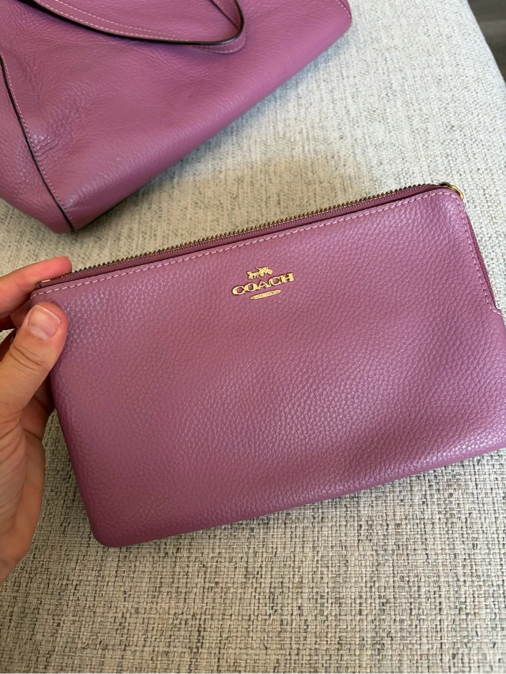 Coach pebbled leather